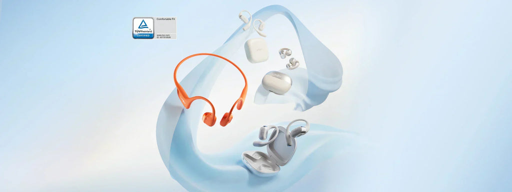 Shokzオープンイヤーイヤホンは、このカテゴリーで初めてTÜV RheinlandのComfortable Fit 認証を取得しました。