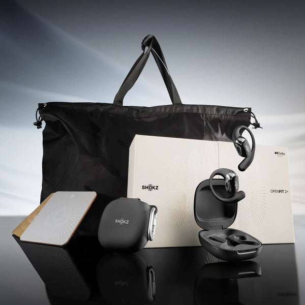 Shokz OpenFit ブラック 美品 ケース&USB-C付 OpenFit オープンイヤー型イヤホン - Shokz (ショックス) 日本