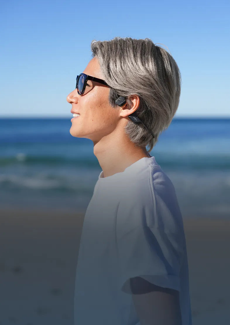 Shokz open-ear sports headphones in action: running, swimming, cycling, and more