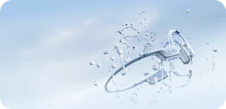 IP67の防水性能で<br>汗や雨にも対応