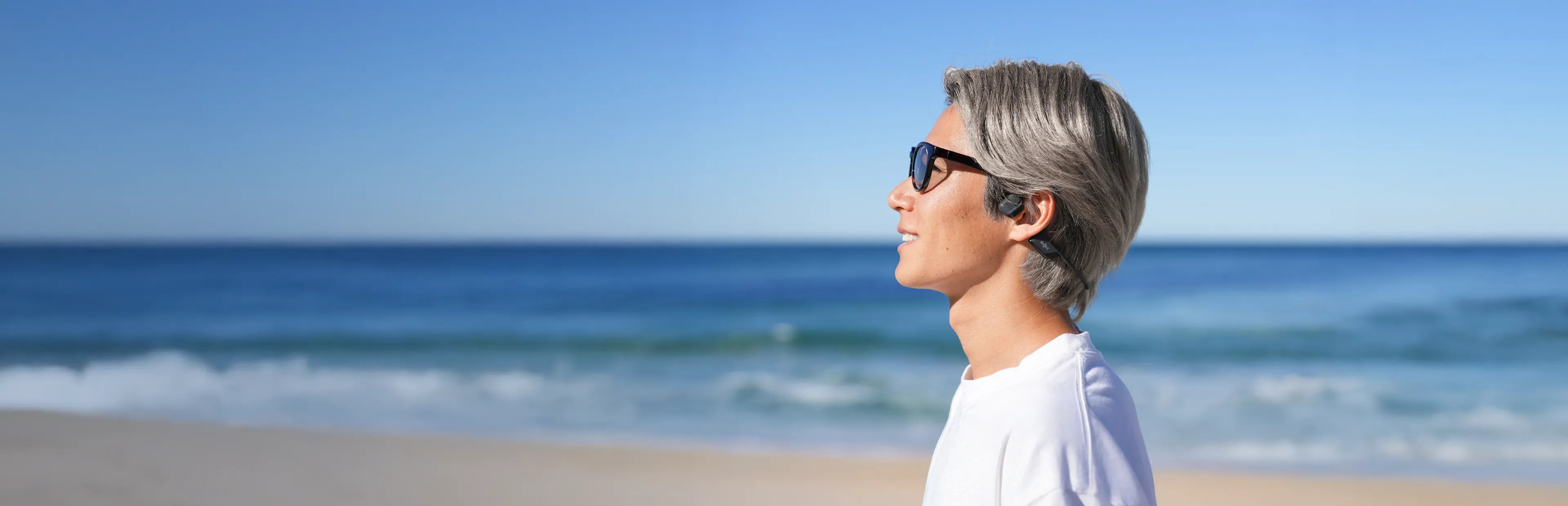 Shokz open-ear sports headphones in action: running, swimming, cycling, and more